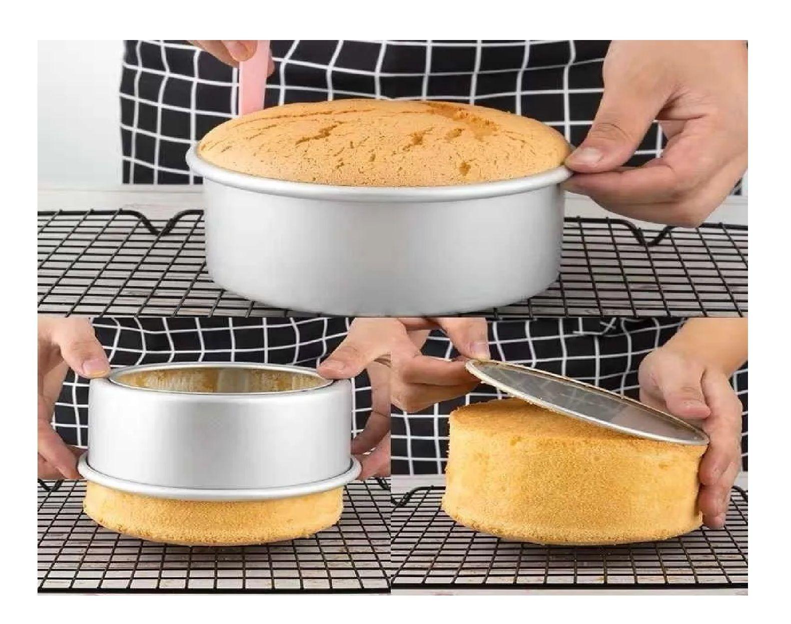 Molde De Aluminio Para Tortas Molde Desmontable Queque 18cm-4