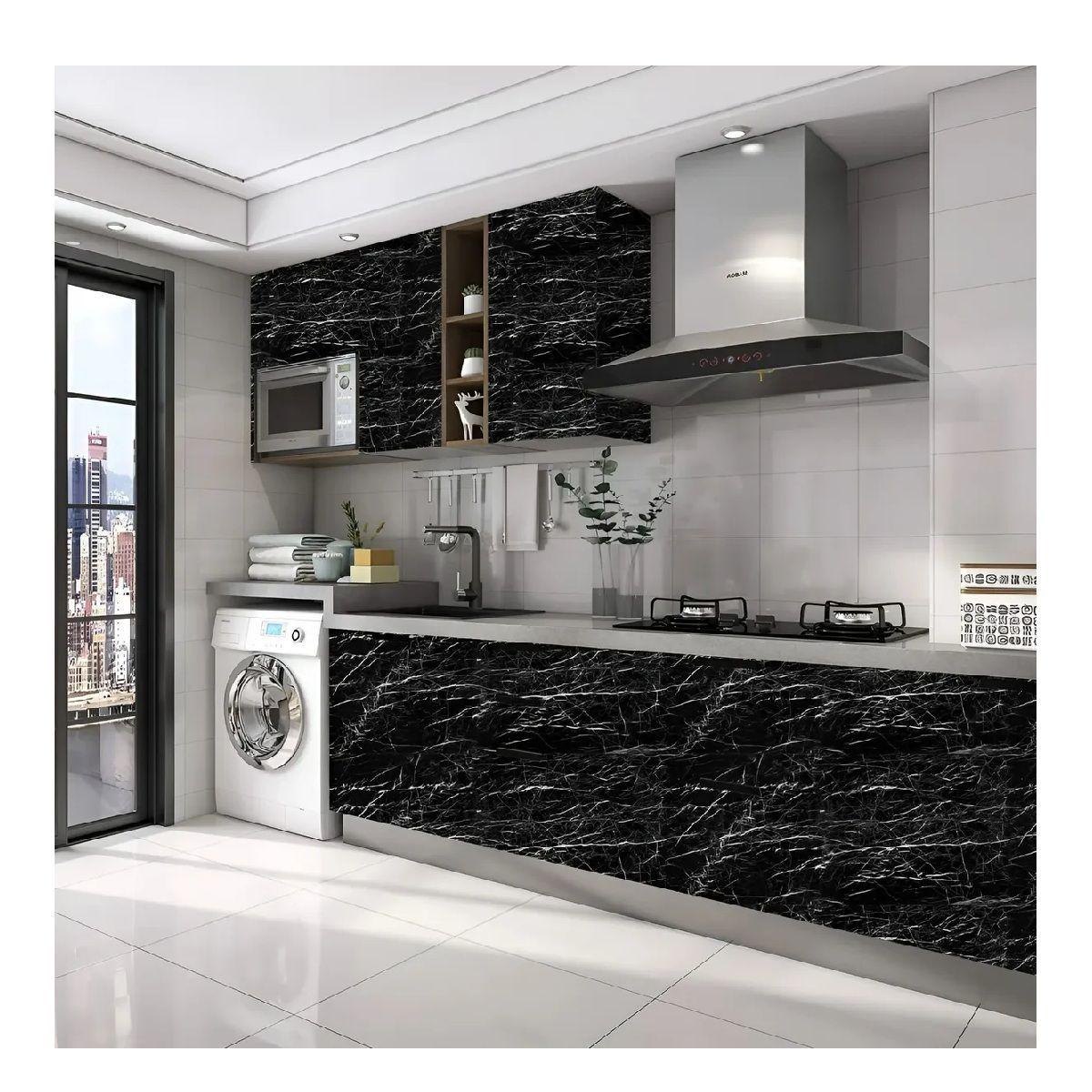 Papel Para Pared Papel Mural Pvc Autoadhesivo 10mts Marmol-4