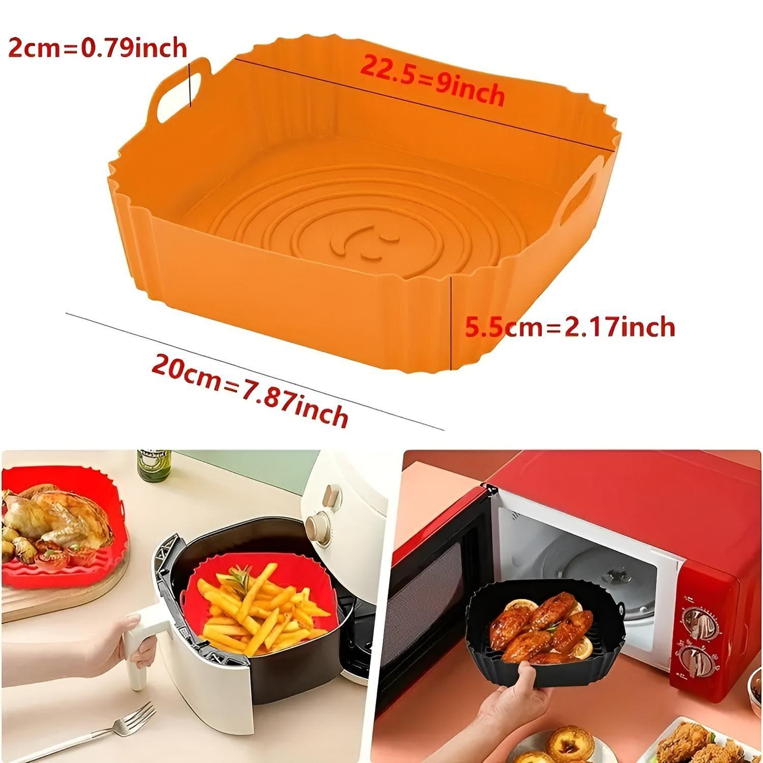 X4 Forro De Freidor Forro De Silicona Air Fryer Cuadrado-2