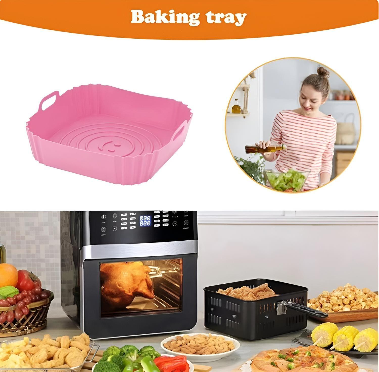 X4 Forro De Freidor Forro De Silicona Air Fryer Cuadrado-6