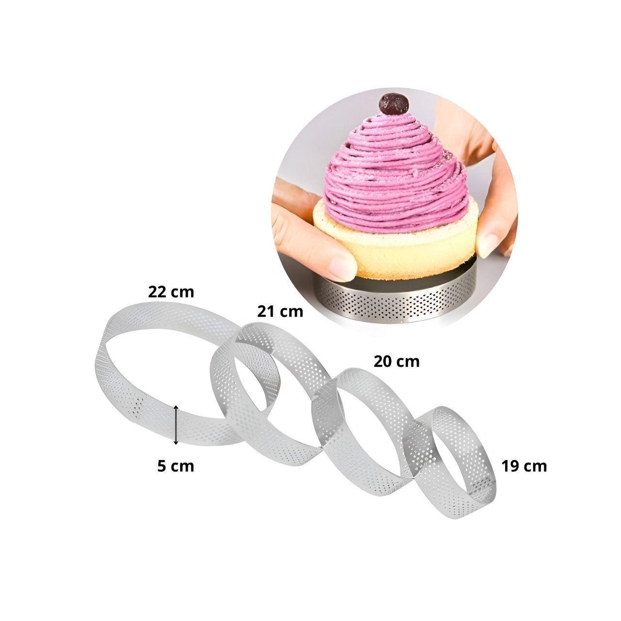 Set 4 Molde Microperforado Molde Tartaleta Moldes Reposteria-2