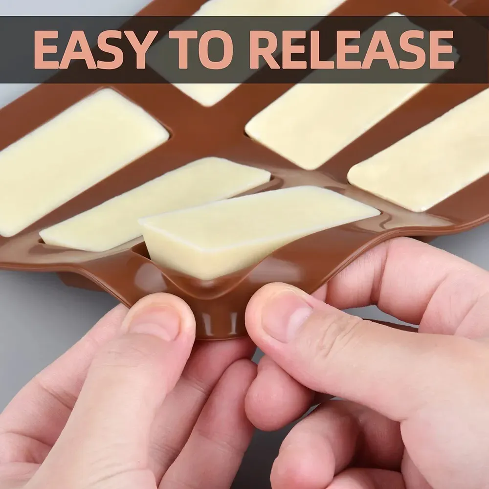 4 Moldes Silicona Chocolate Molde De Silicona Barra Cereal-3