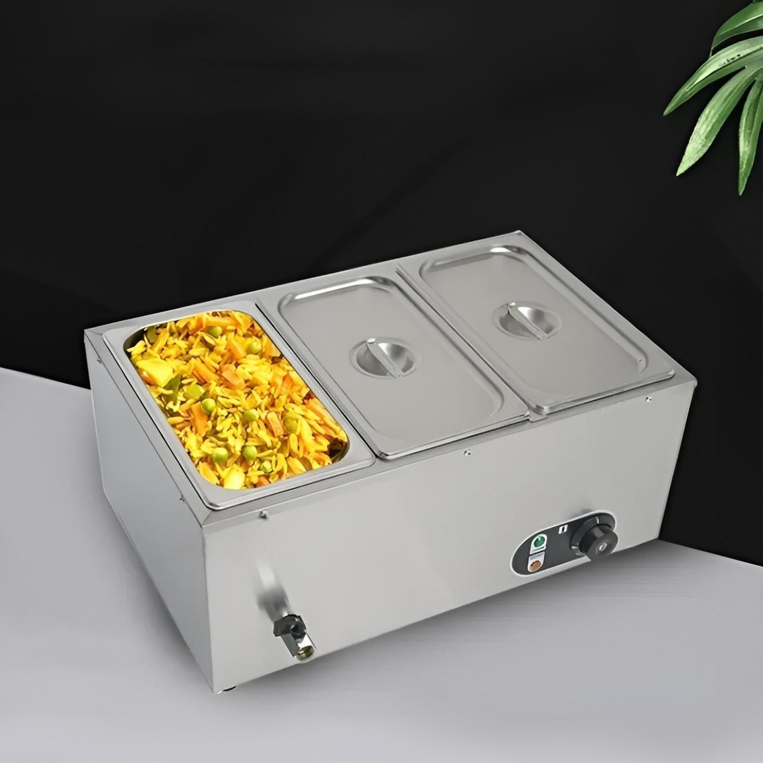 Chafer Electrico Buffet Baño Maria Bufetera 3 Depositos 5.5L-1