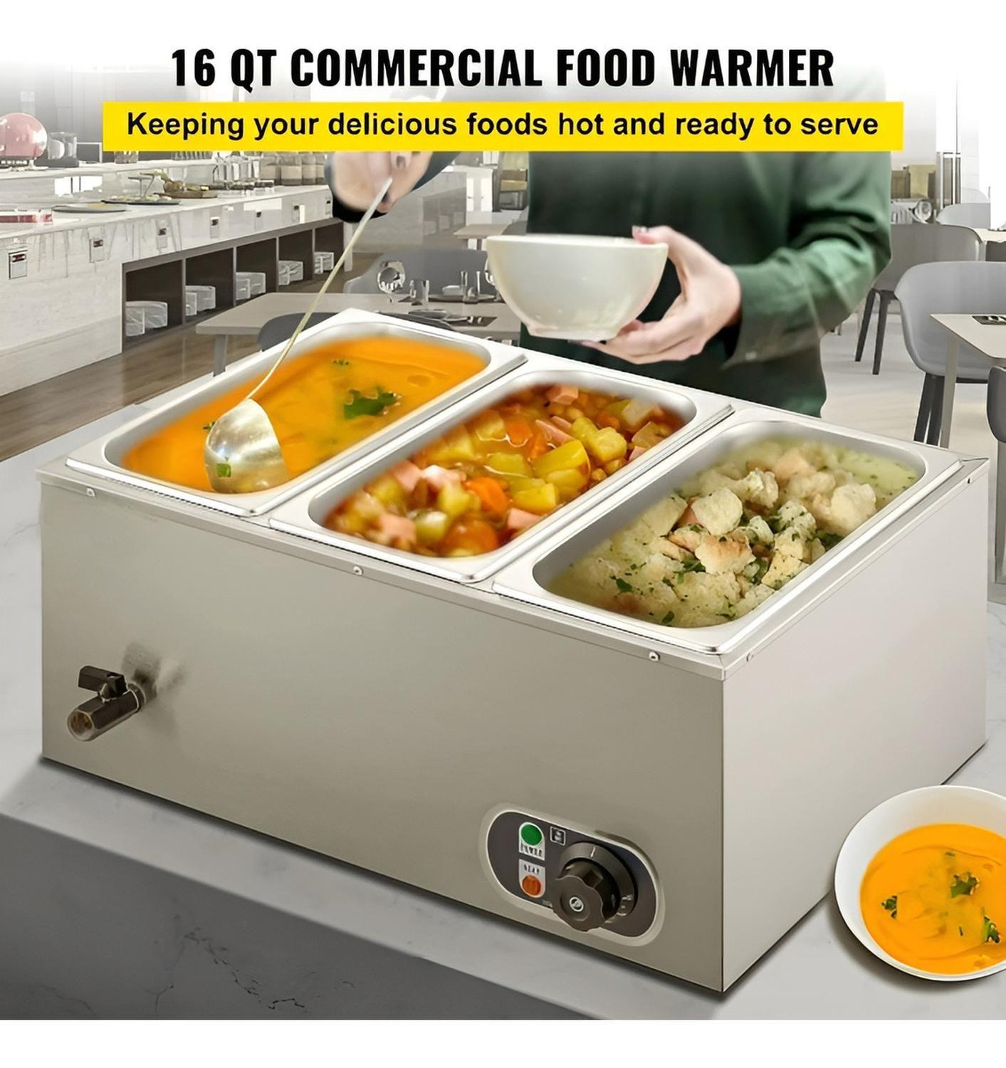 Chafer Electrico Buffet Baño Maria Bufetera 3 Depositos 5.5L-7