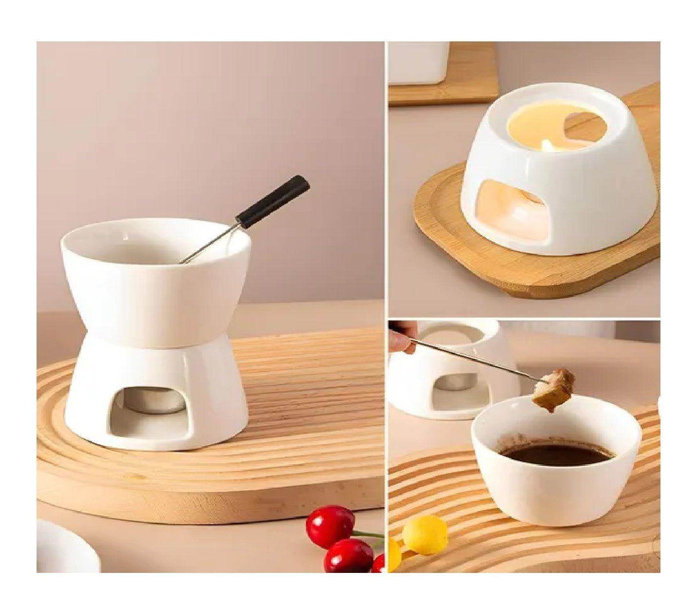 Fondue Queso Juego De Fondue Ceramica Fondue Chocolate 10pcs-3