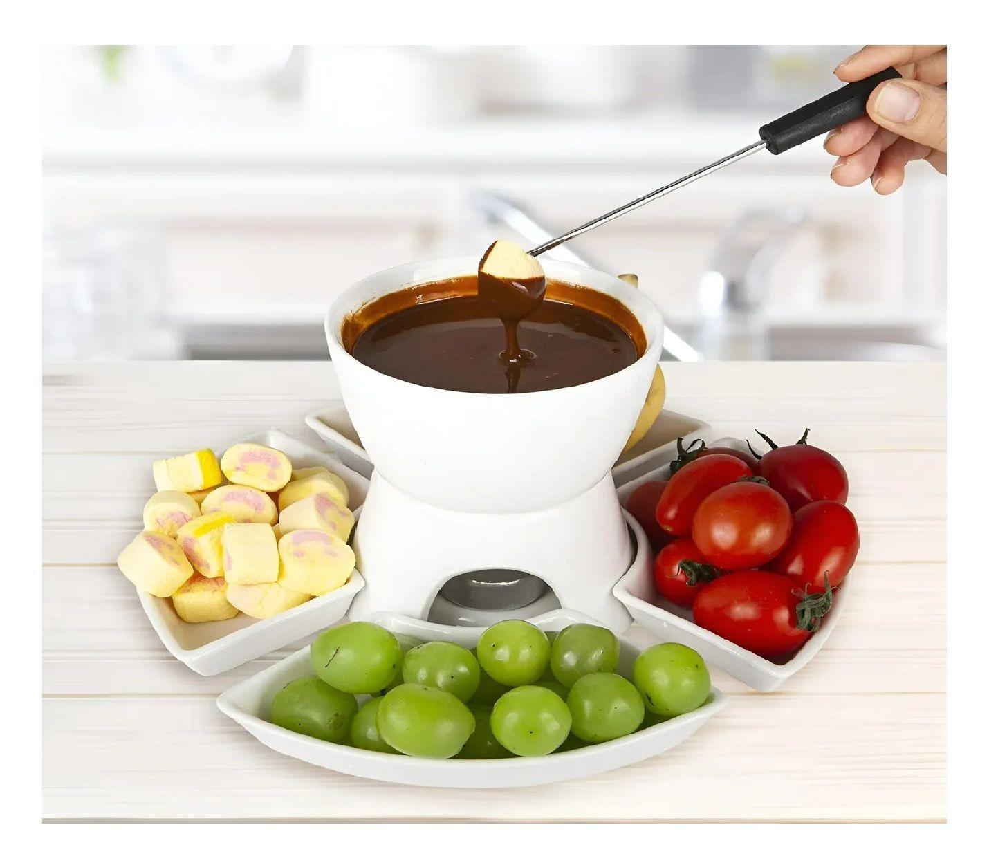 Fondue Queso Juego De Fondue Ceramica Fondue Chocolate 10pcs-6