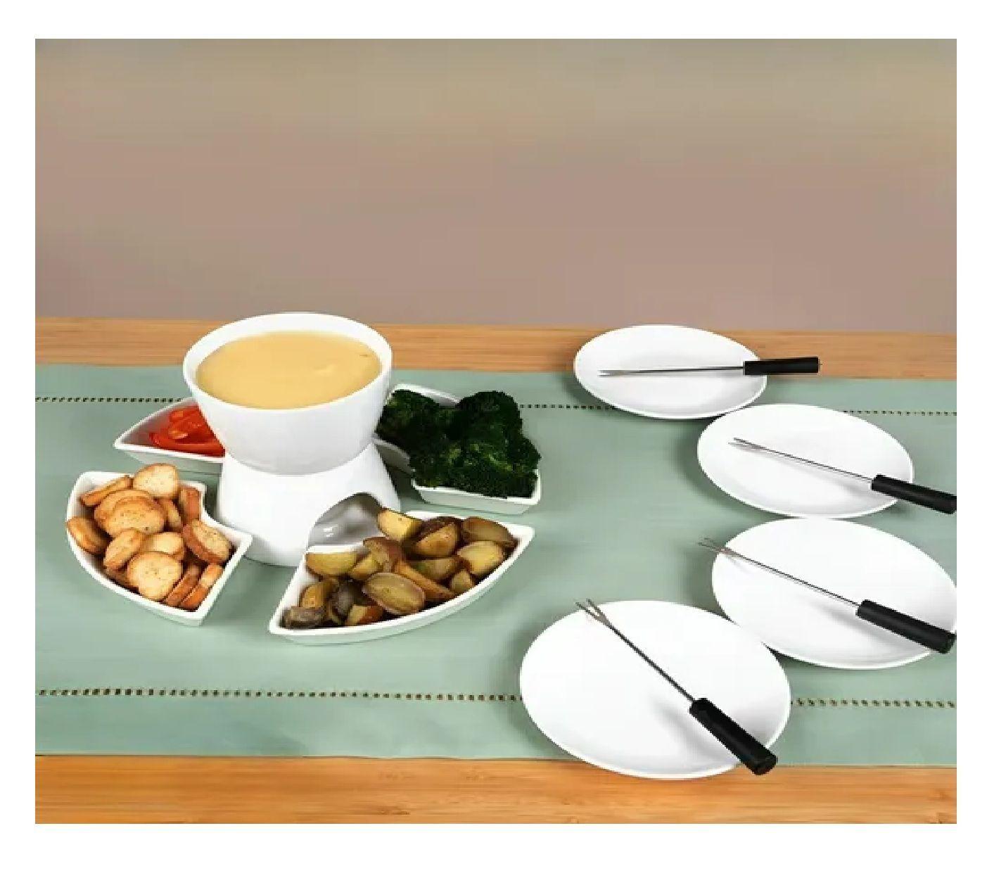 Fondue Queso Juego De Fondue Ceramica Fondue Chocolate 10pcs-7