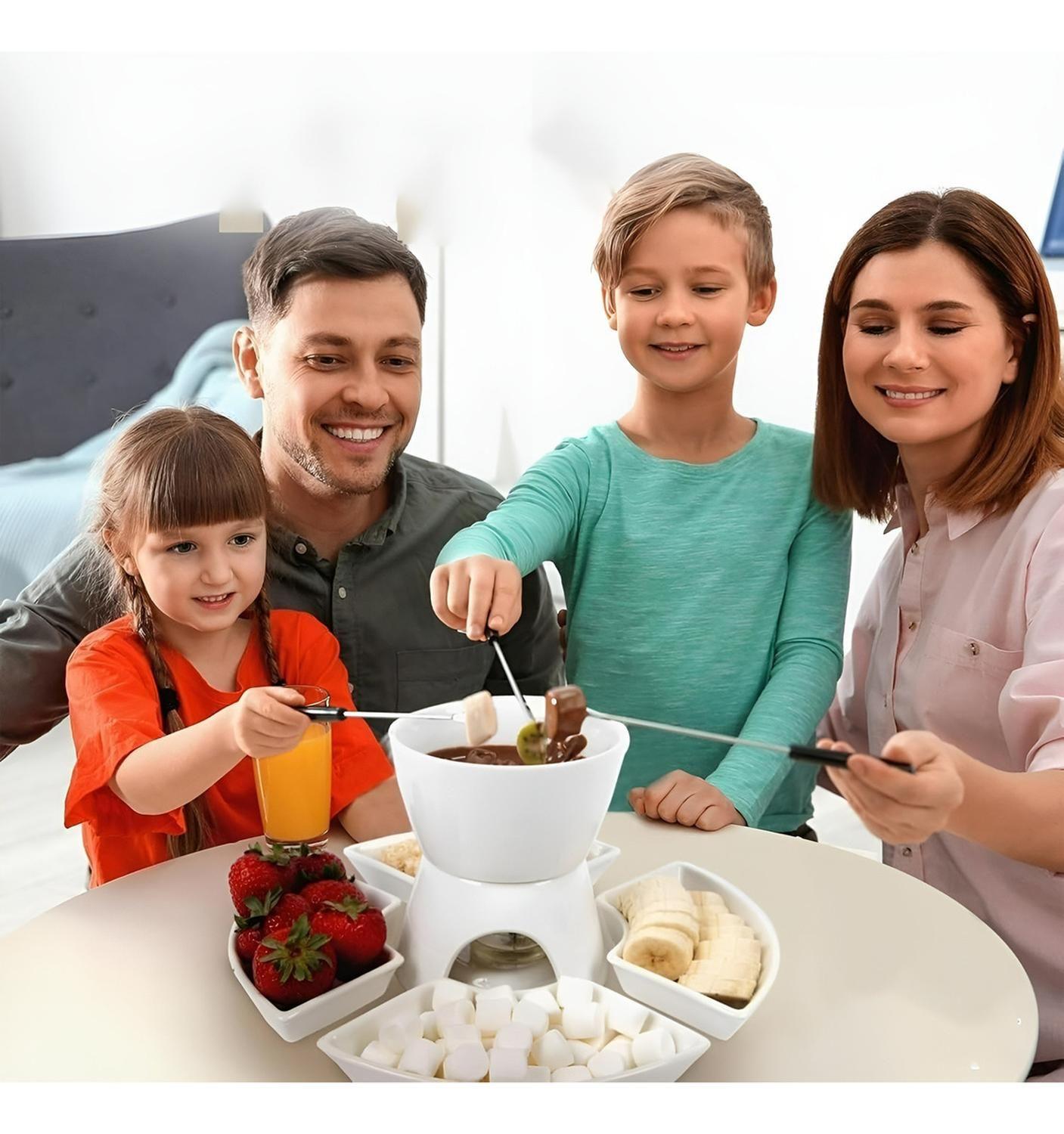 Fondue Queso Juego De Fondue Ceramica Fondue Chocolate 10pcs-7