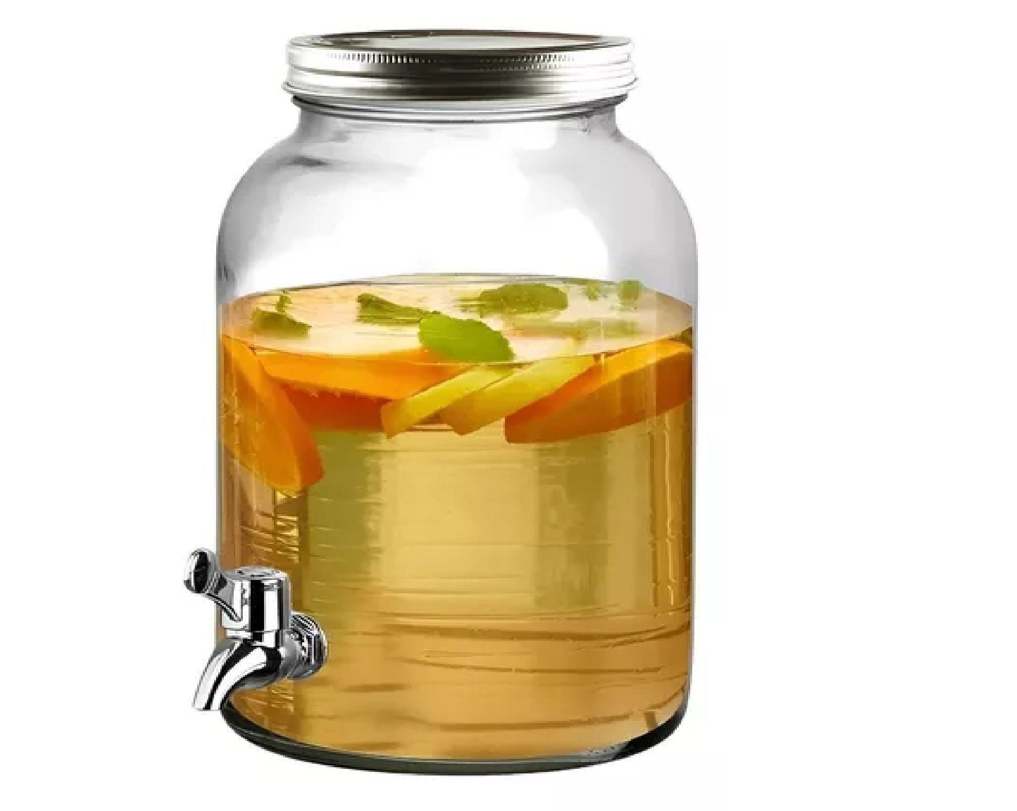Jarro De Vidrio Dispensador De Bebidas Jarro Para Jugos 6l-1