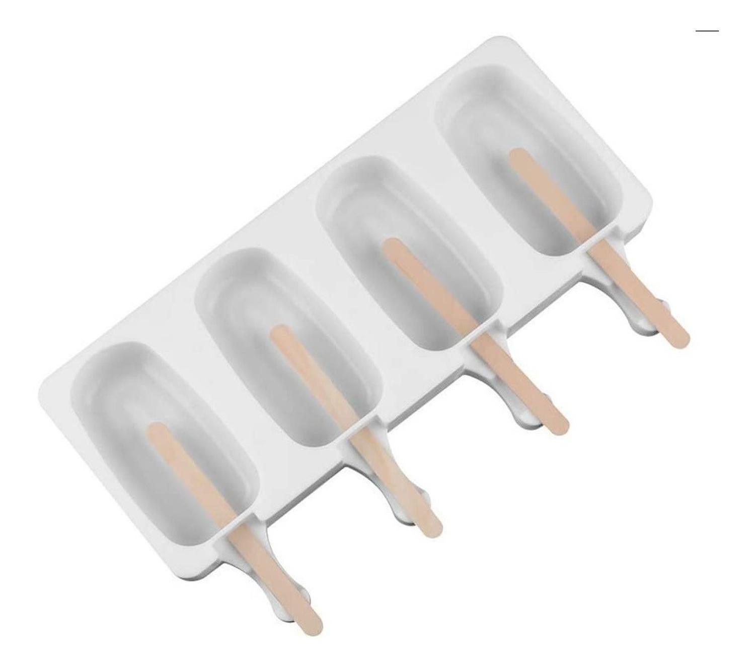 Moldes De Silicona Para Helados Molde Paletas Helado Pale417 Blanco-2