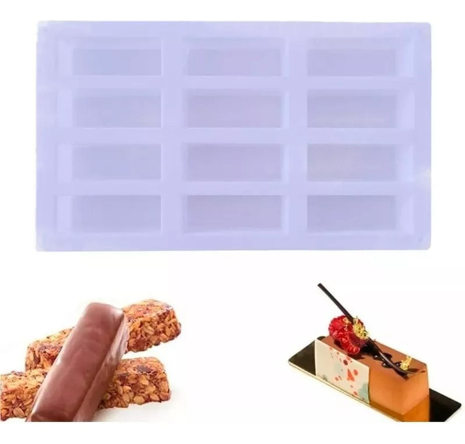 Moldes Silicona Barra Cereal Chocolate Molde Silicona Barra Multicolor-5