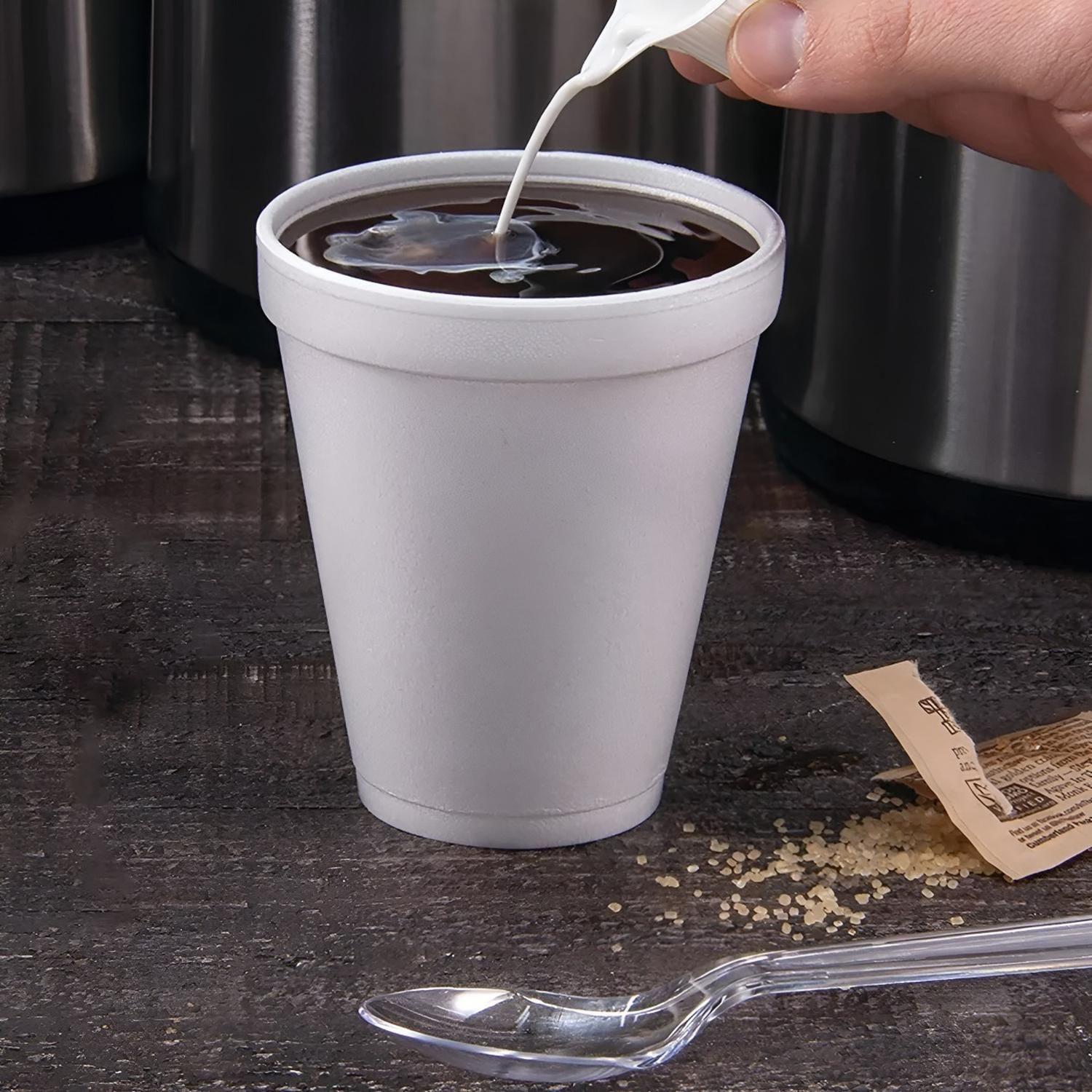 50 Vasos Desechables Plumavit Termico Vaso Cafe 8oz 240ml Blanco 240-9