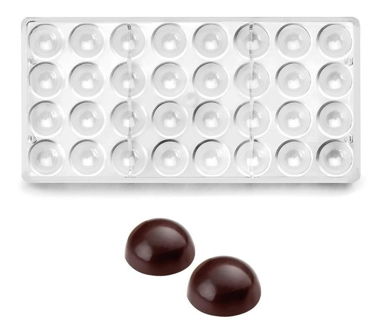 Moldes Chocolate Moldes De Chocolate Policarbonato 32circulo-0