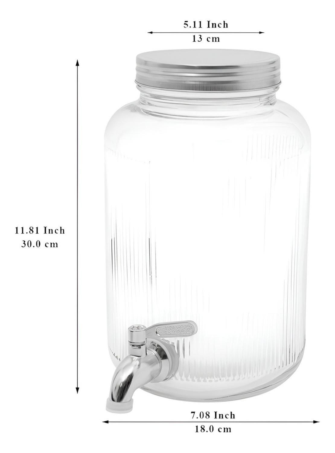 Jarras Vidrio Dispensador De Bebidas Jarro Para Jugo 5L-2