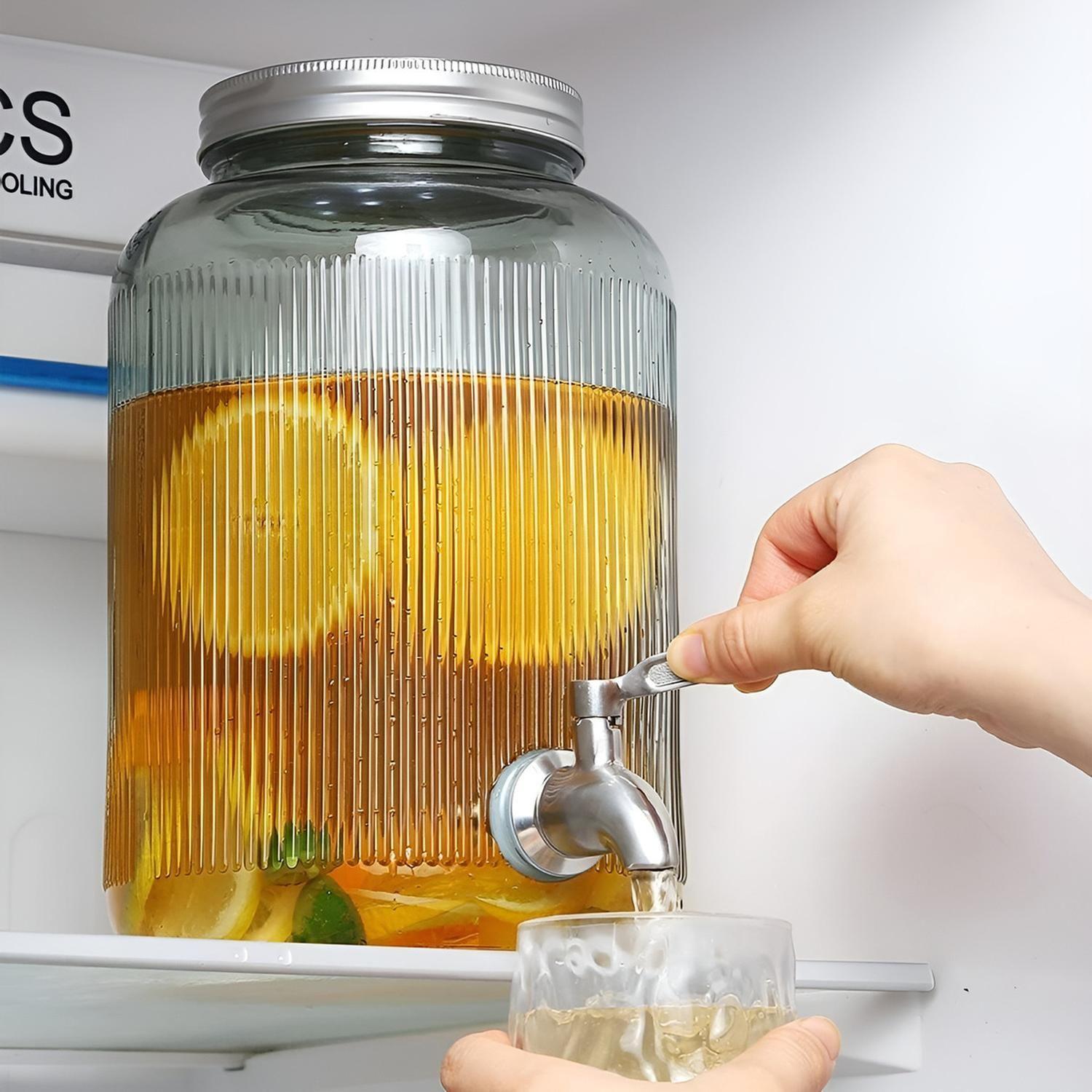 Jarras Vidrio Dispensador De Bebidas Jarro Para Jugo 5L-9