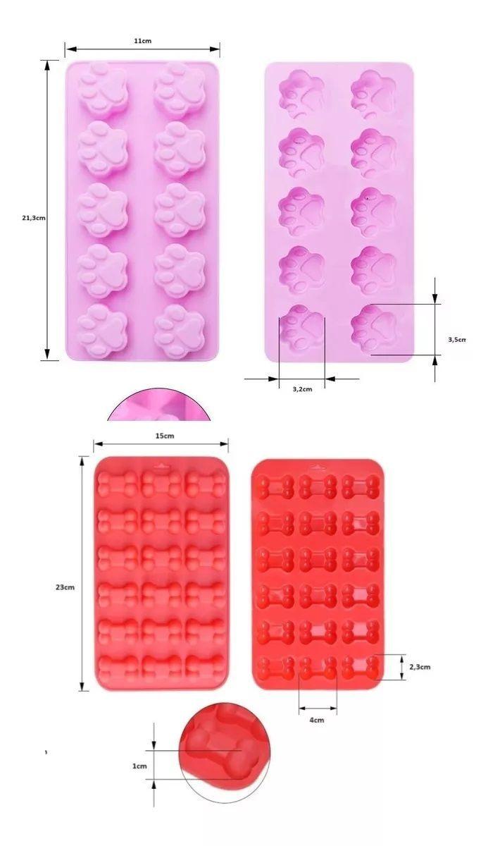 4 Molde Silicona Huesito Molde Patita Molde Pata Molde Hueso-3