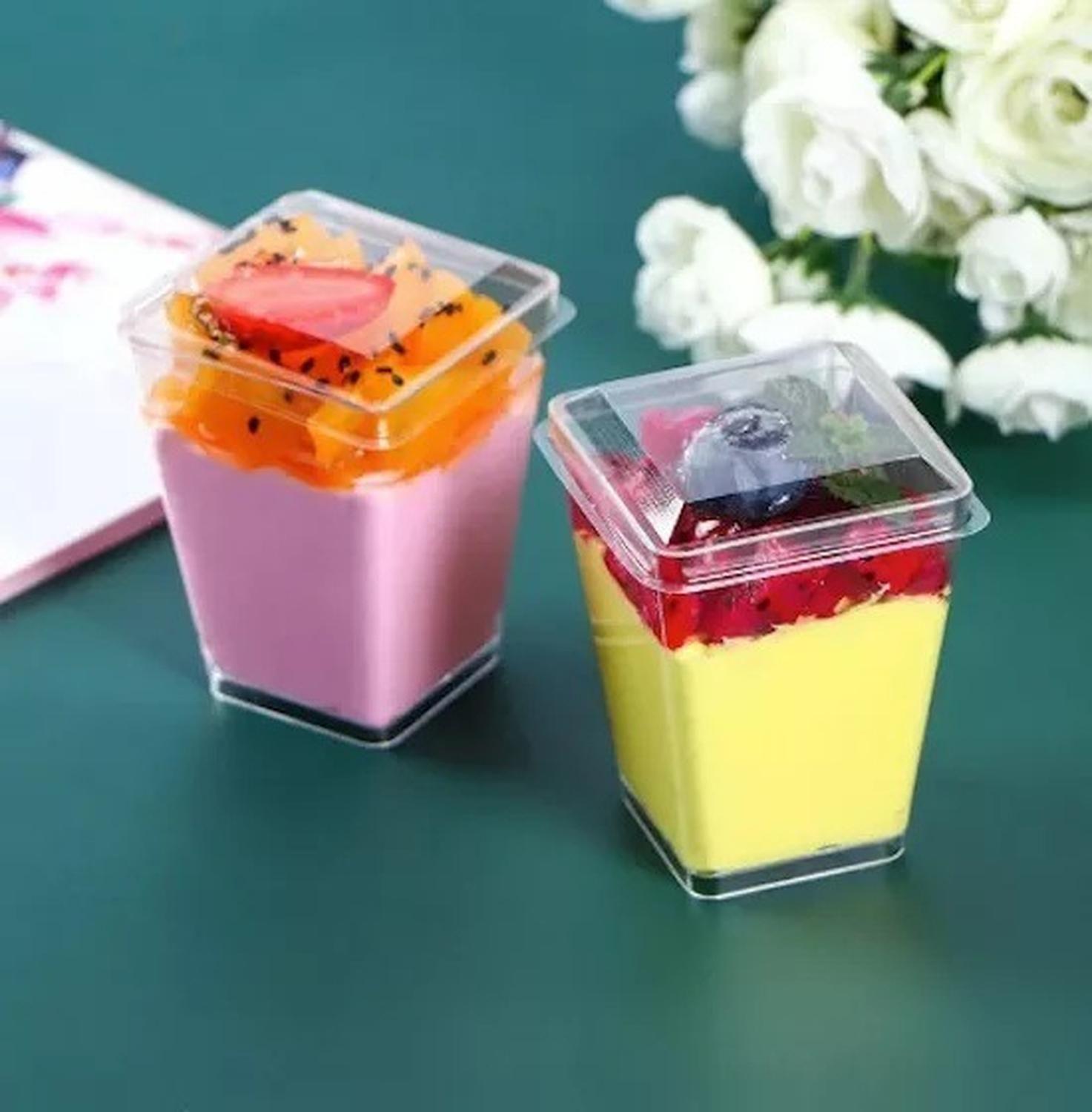 10 Vasos Para Postres Set De Vasos Shot Postres C/tapa 110ml-9