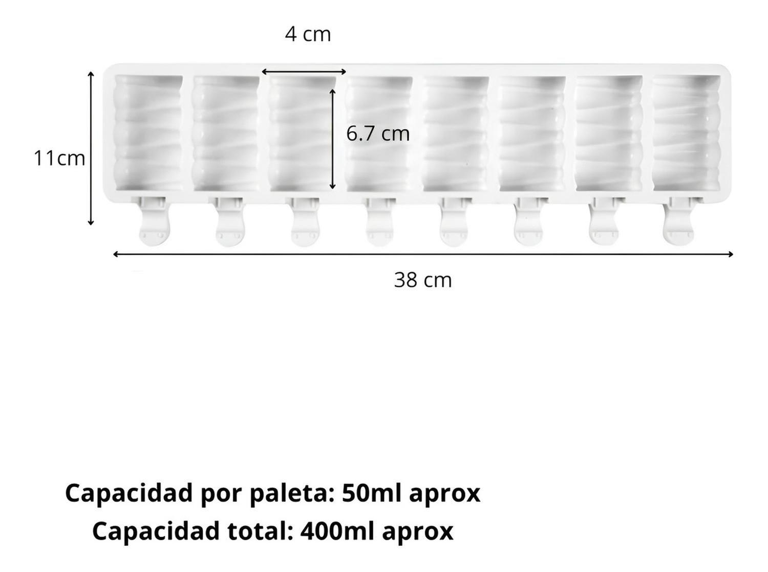 Moldes De Silicona Para Helados Molde Paletas Helado 8c 446 Blanco-2