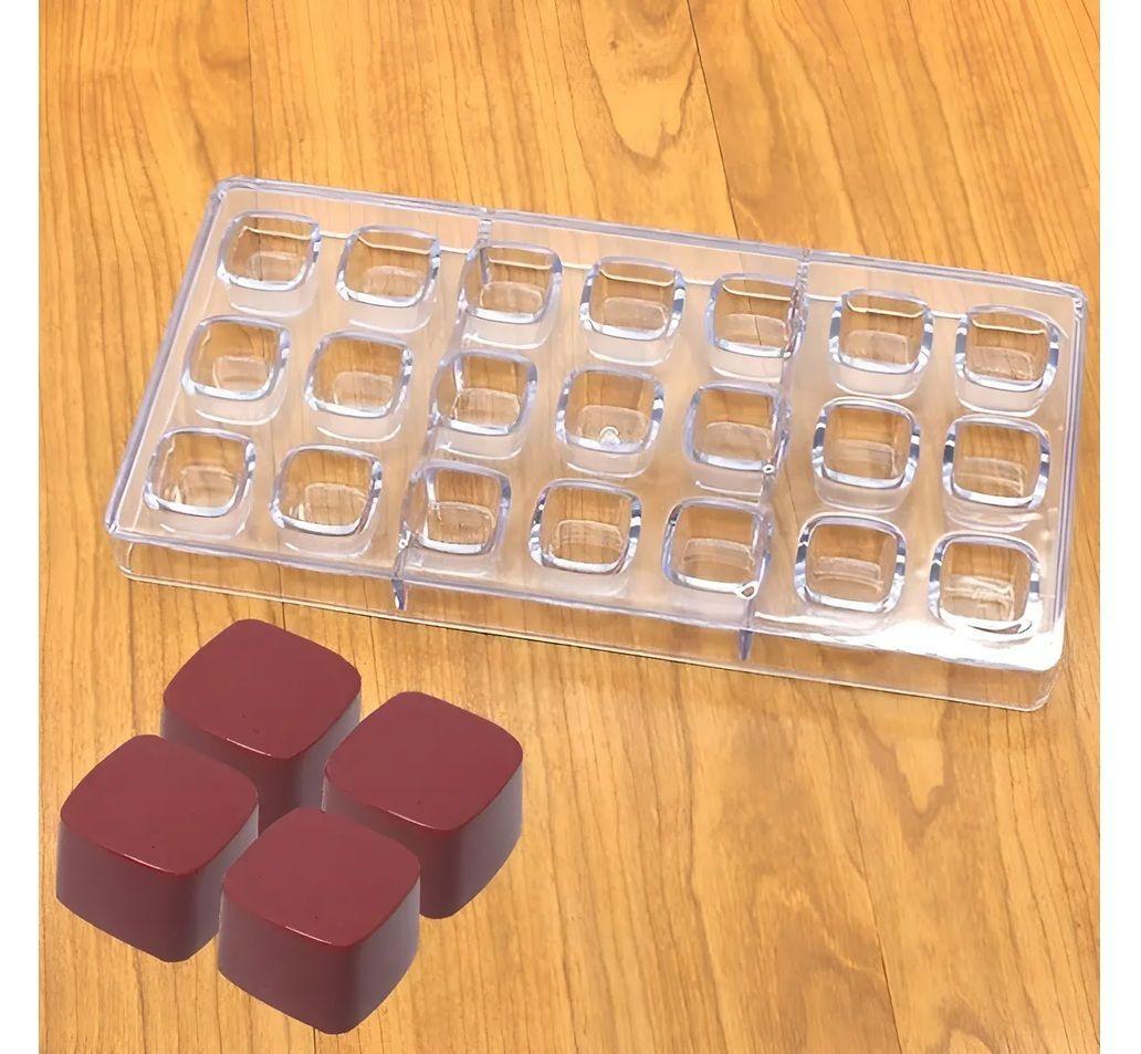 X2 Moldes Chocolate Policarbonato Moldes De Chocolate Cuadrado Insumos Repostería Moldes Chocolate-3