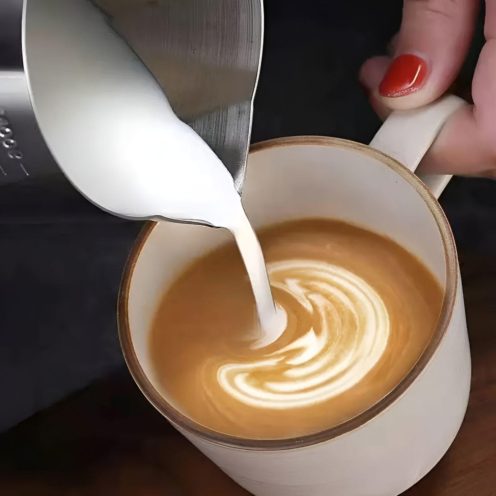 Espumador De Leche Jarra Leche Acero Lechero Barista 1300ml-6