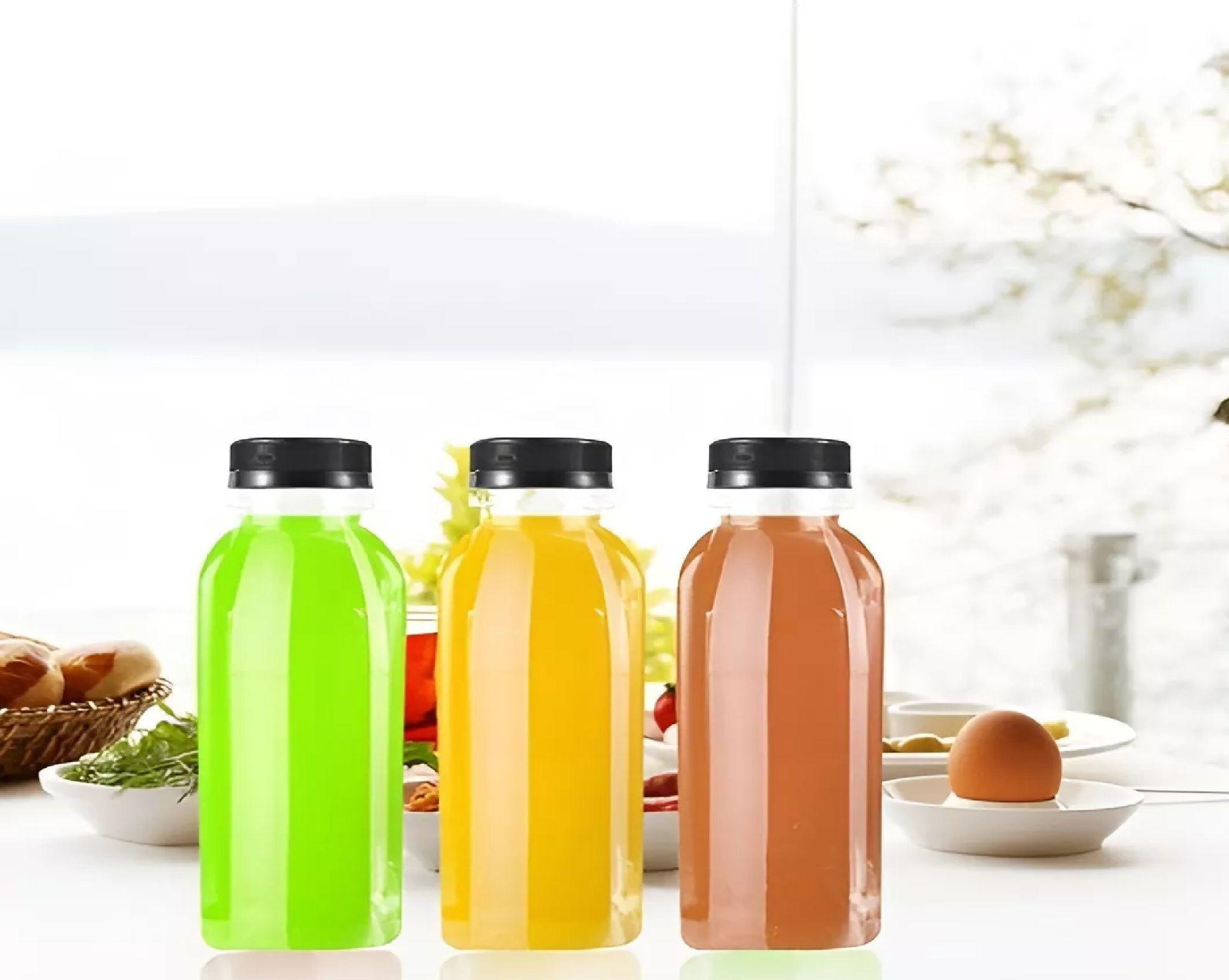 X12 Botellas Plasticas Transparentes Botella Con Tapa 500ml Botellas Para Jugos Botella Pet Con Tapa-6