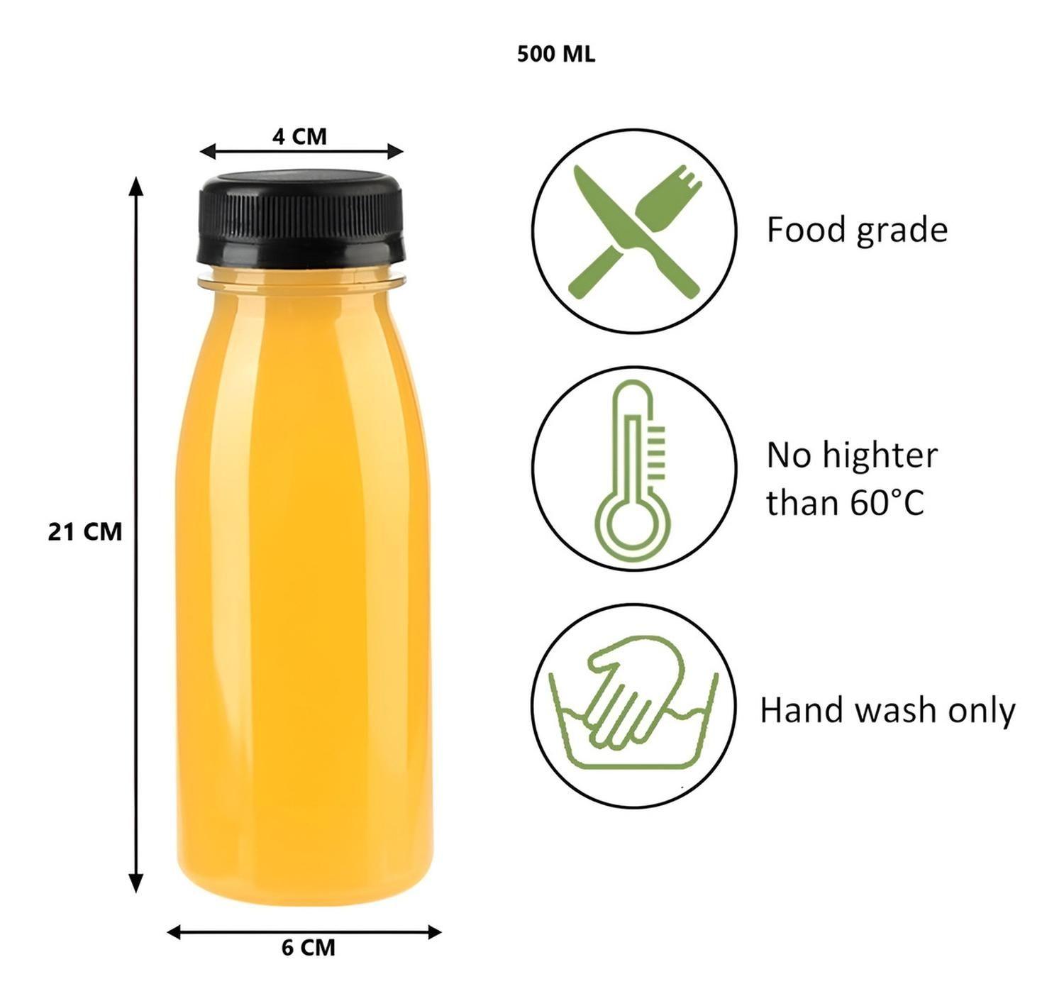 X12 Botellas Con Tapa Botellas Plasticas Transparentes 500ml Transparente-2