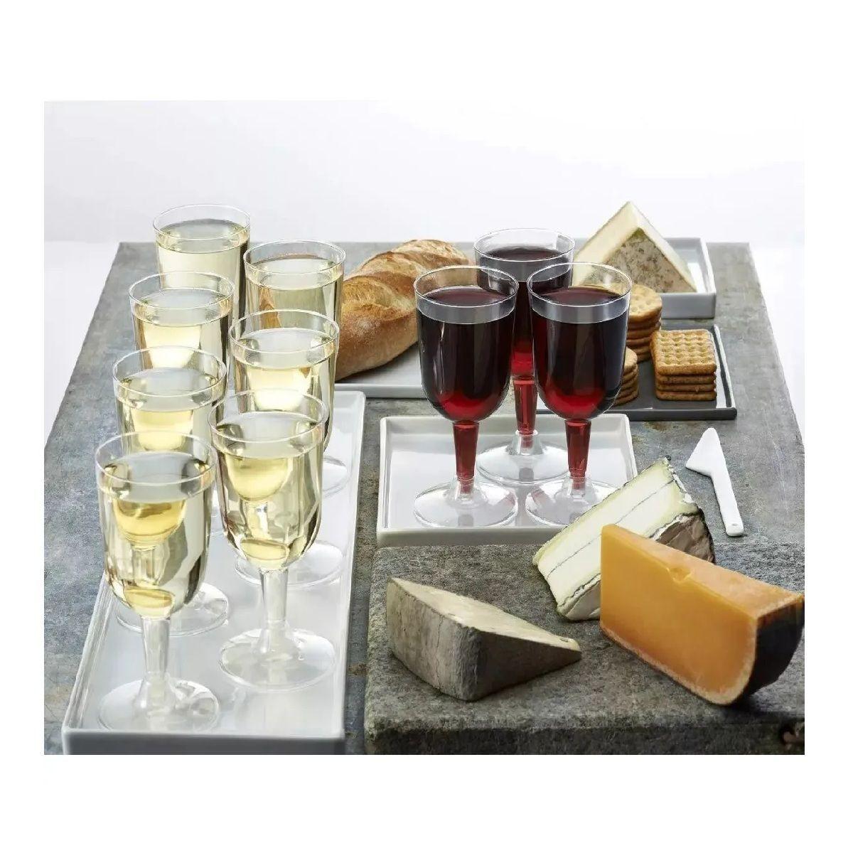 50 Copas De Vino Copa Acrilico Copa Plastico Copas 6oz/177ml Transparente-2