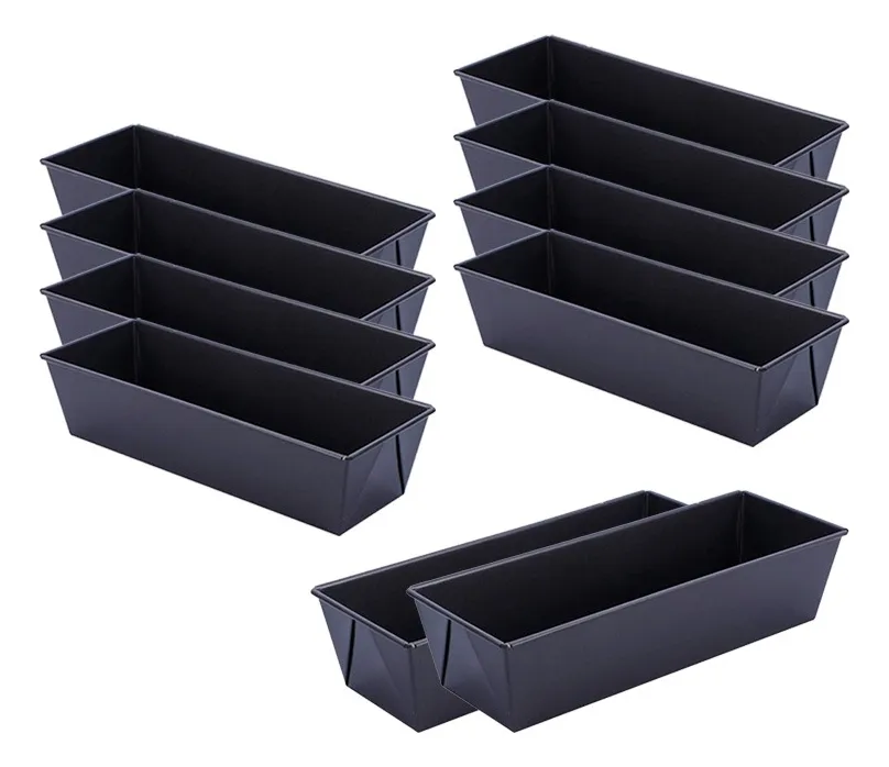 Pack X10 Molde Pan Molde Para Pan De Molde Rectangular 30cm Gris-0