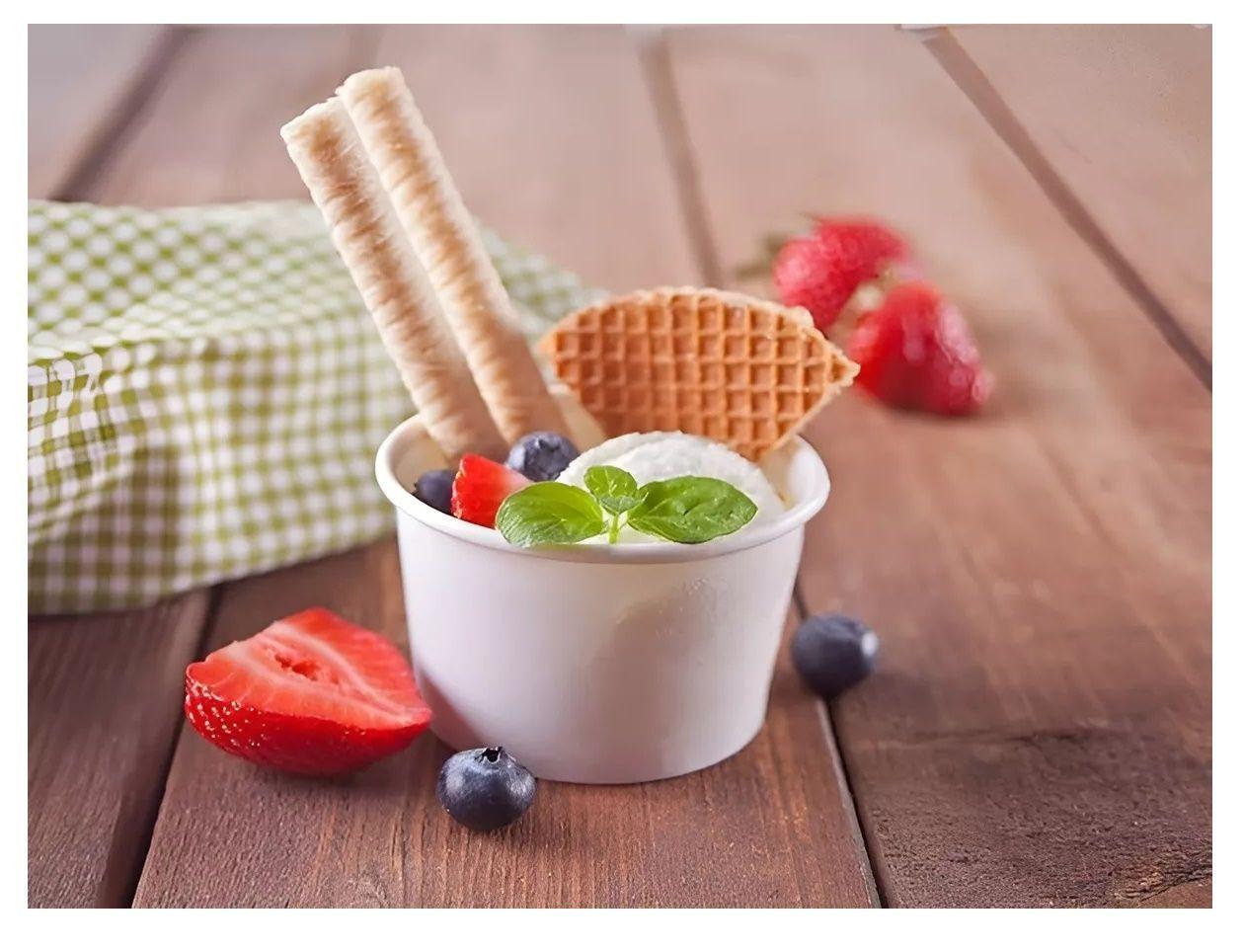 100 Vasos Polipapel Pote Helado Desechables Vaso Helado 8oz-1
