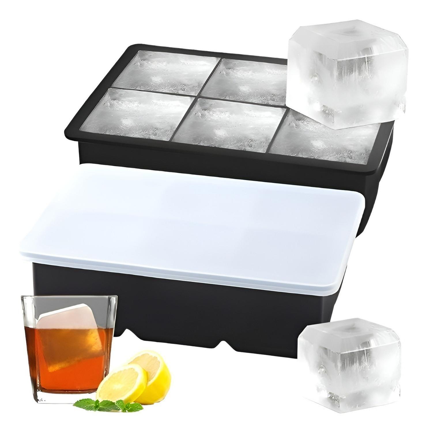 2 Cubetas Hielo Cubetera Cubetas Silicona Cubeta C/tapa 6cav Surtido-0