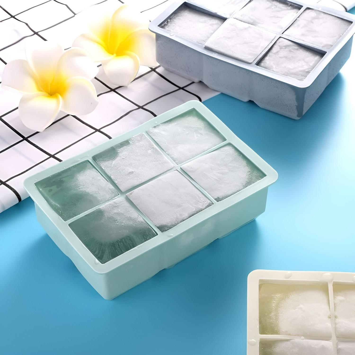 2 Cubetas Hielo Cubetera Cubetas Silicona Cubeta C/tapa 6cav Surtido-8