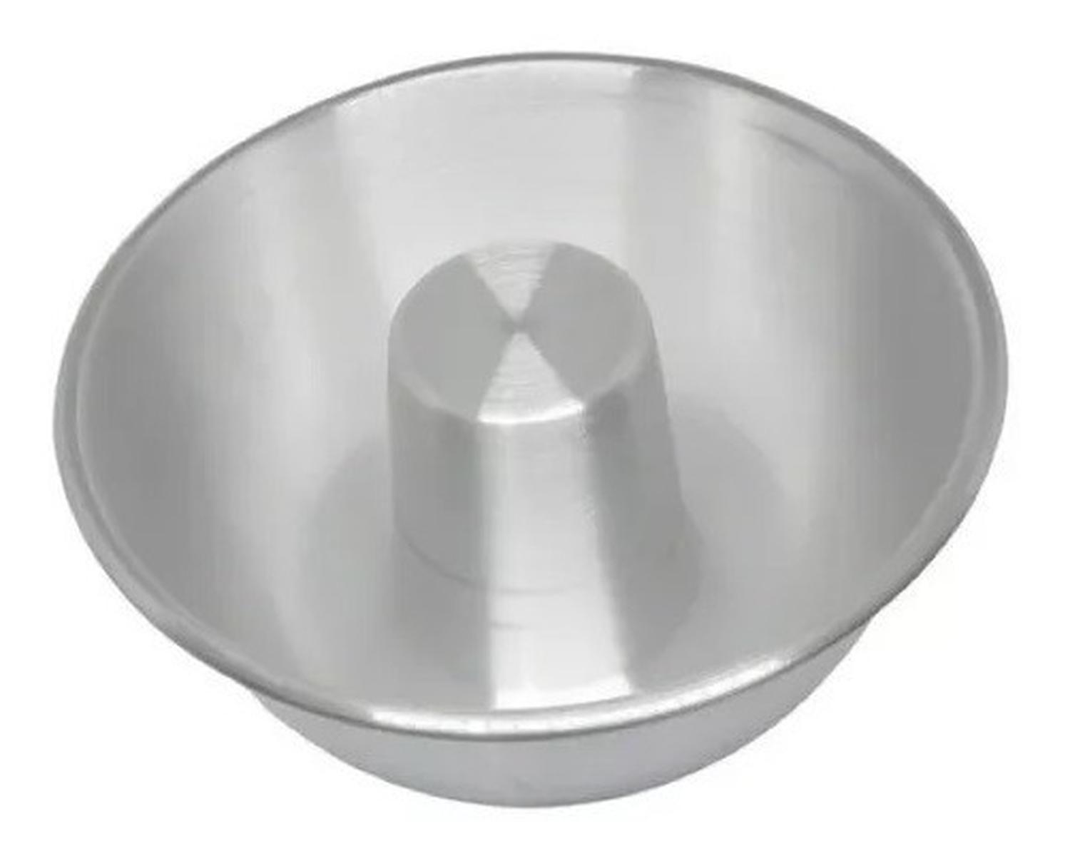 Molde Torta Molde Queque Redondo Molde Aluminio Flanera 24cm Gris Claro-4
