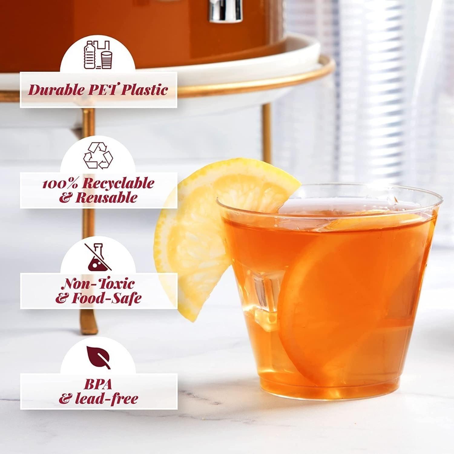 X50 Set De Vasos Shot Postres Pocillos Vasos Plastico 88 Ml Transparente-5