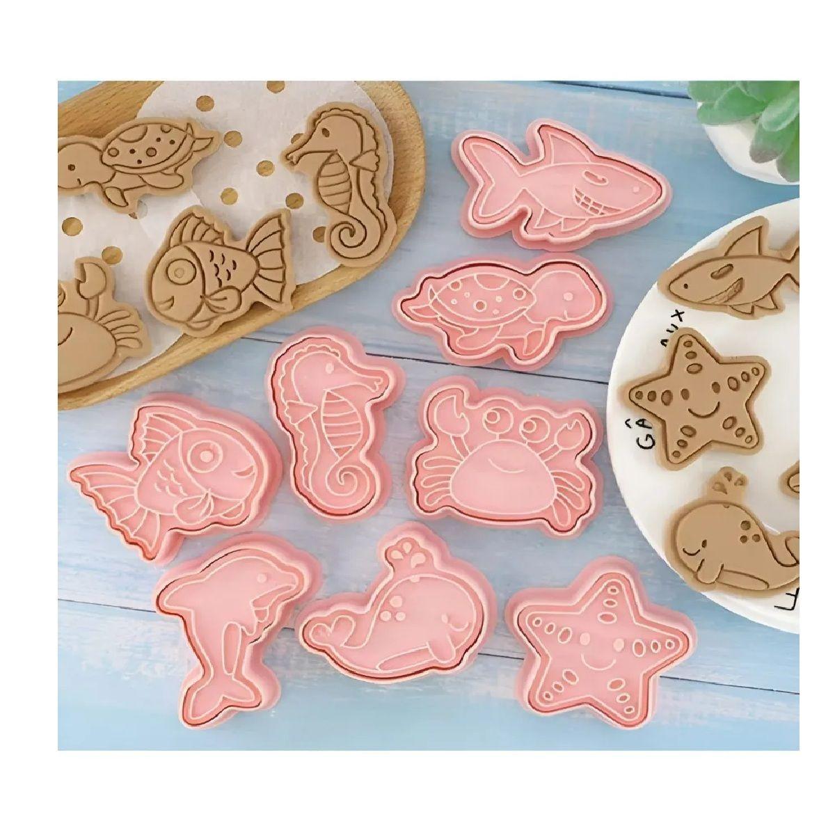 Moldes Para Galletas Peces Molde Galletas Cortadores Mar-2