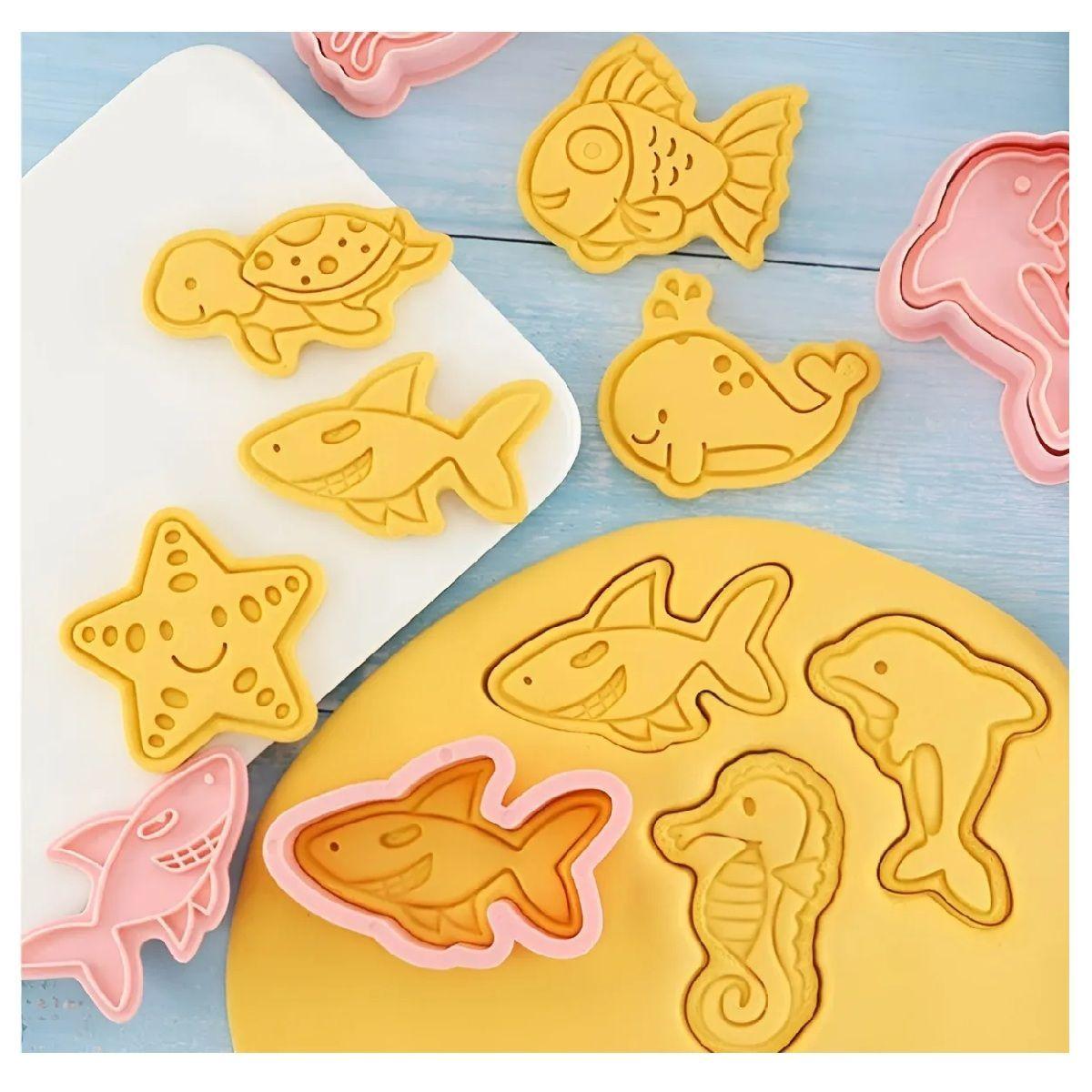 Moldes Para Galletas Peces Molde Galletas Cortadores Mar-7