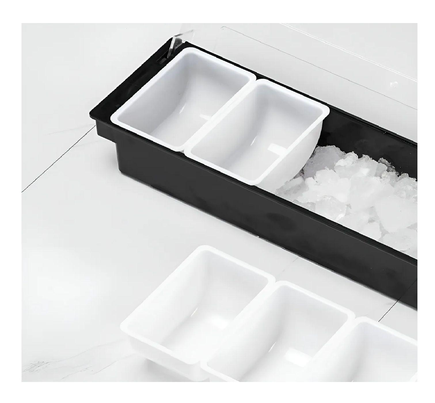Bandeja Dispensador Alimentos Para Restaurante C/tapa 6cav-4