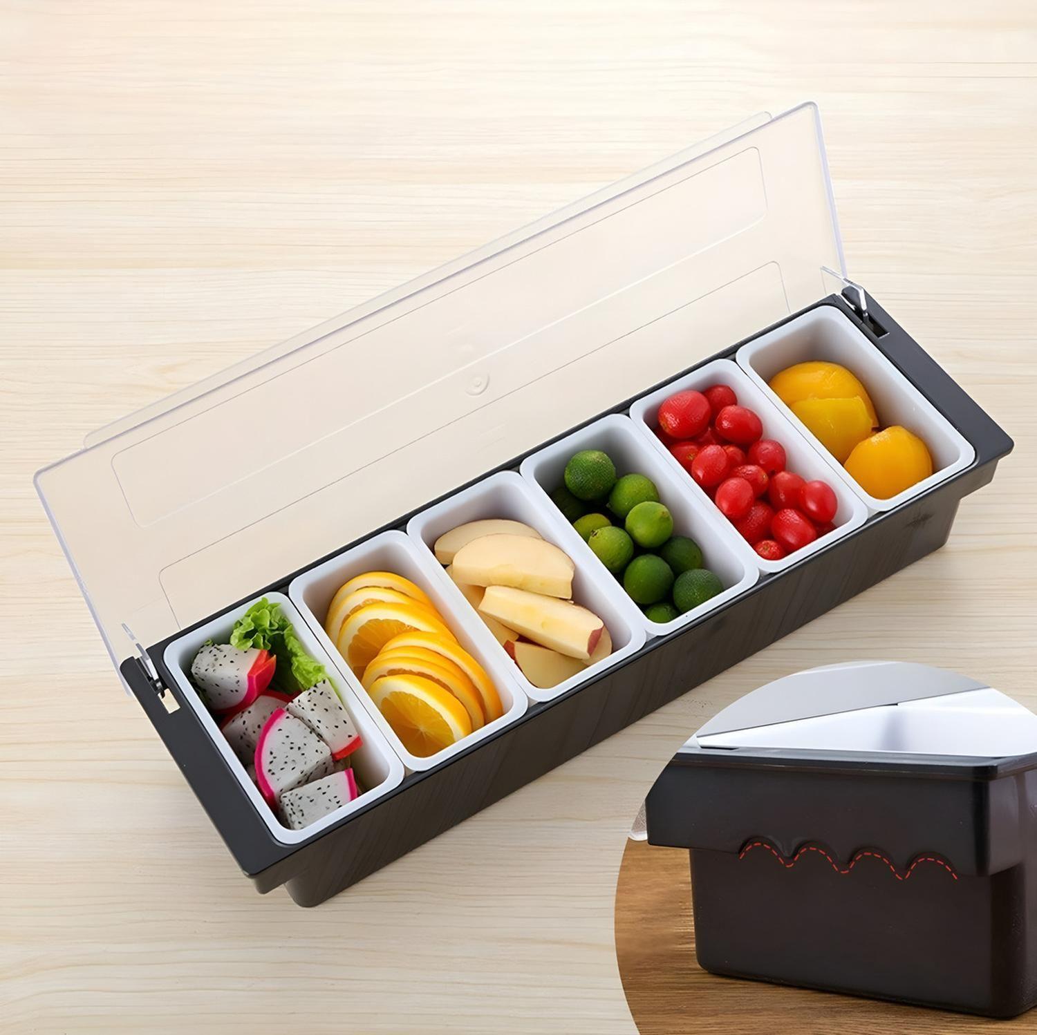 Bandeja Dispensador Alimentos Para Restaurante C/tapa 6cav-8