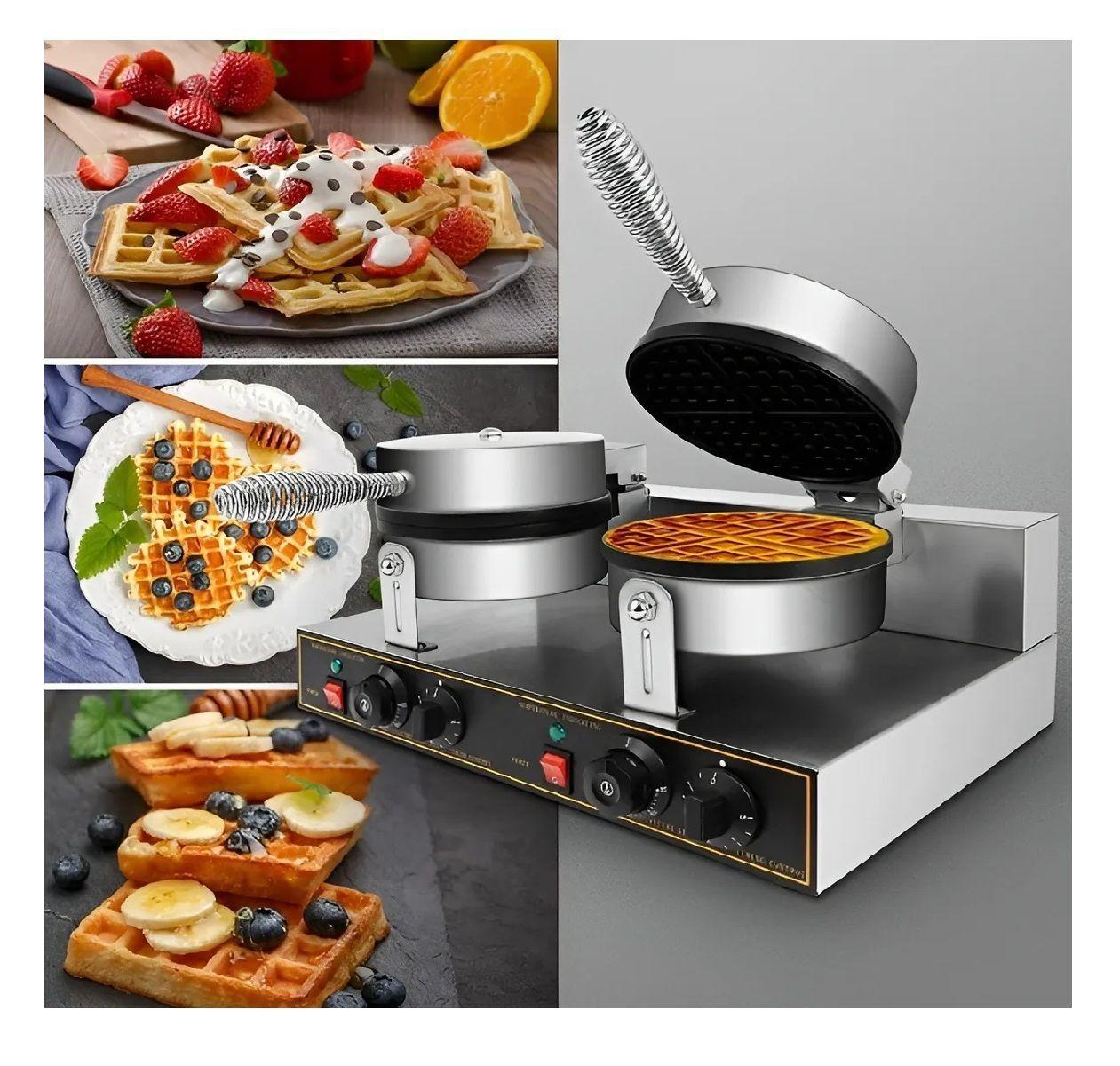 Waflera Doble Maquina Para Waffles Waflera Grande 2400w-5