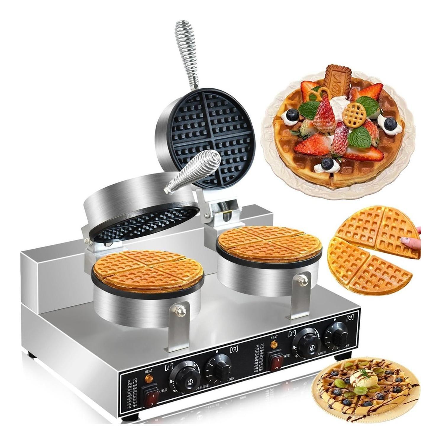 Waflera Doble Maquina Para Waffles Waflera Grande 2400w-8