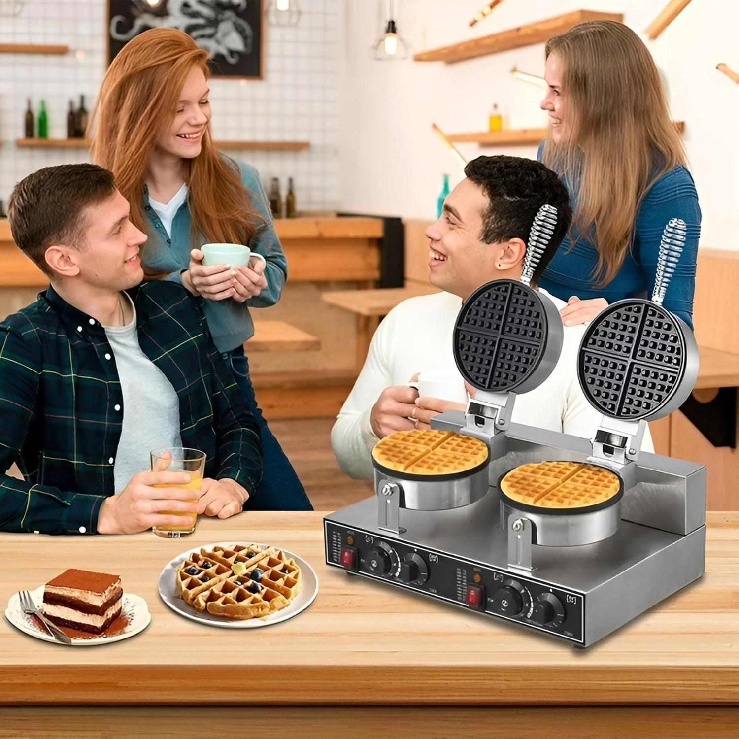 Waflera Doble Maquina Para Waffles Waflera Grande 2400w-9