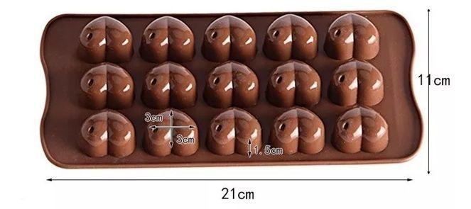 2 Moldes Para Chocolates Moldes Chocolates Corazon Silicona-2