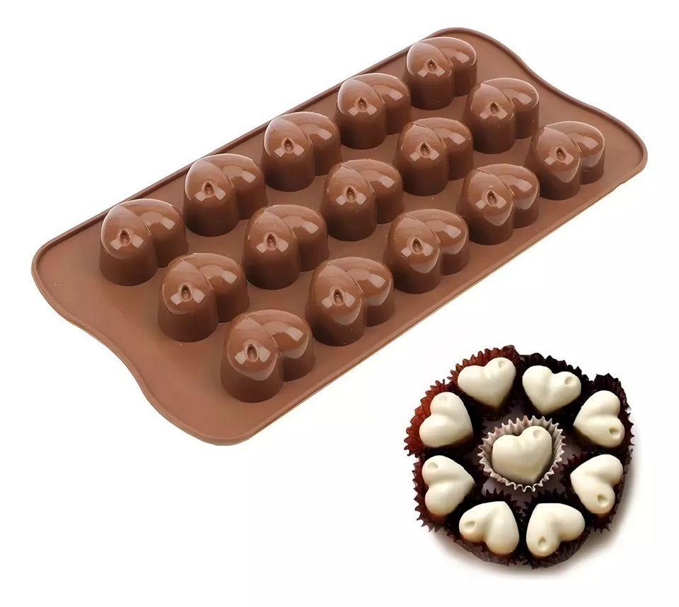 2 Moldes Para Chocolates Moldes Chocolates Corazon Silicona-3