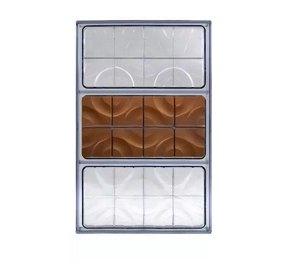 Pack X2 Molde De Chocolate Policarbonato Molde Barra Circulo-4