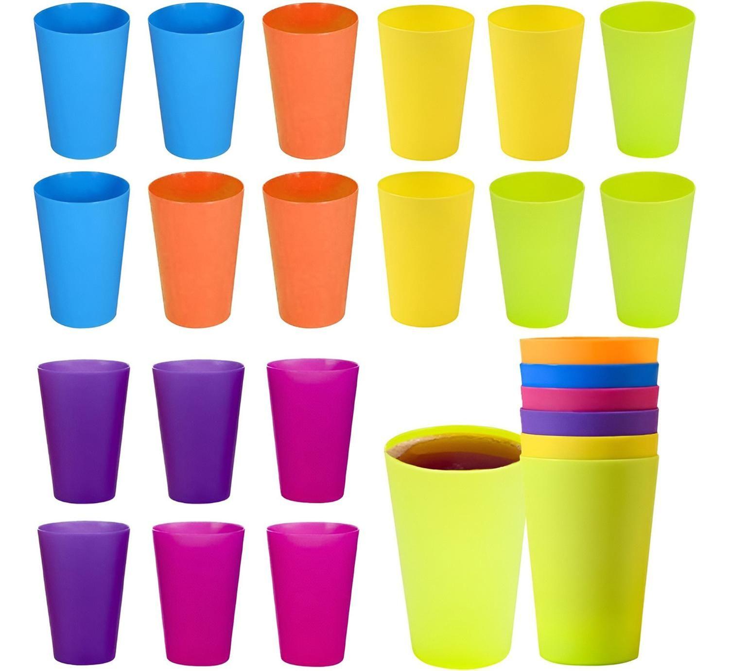 24 Set De Vasos Vasos Plastico Vasos Reutilizables De Fiesta Al Azar-0