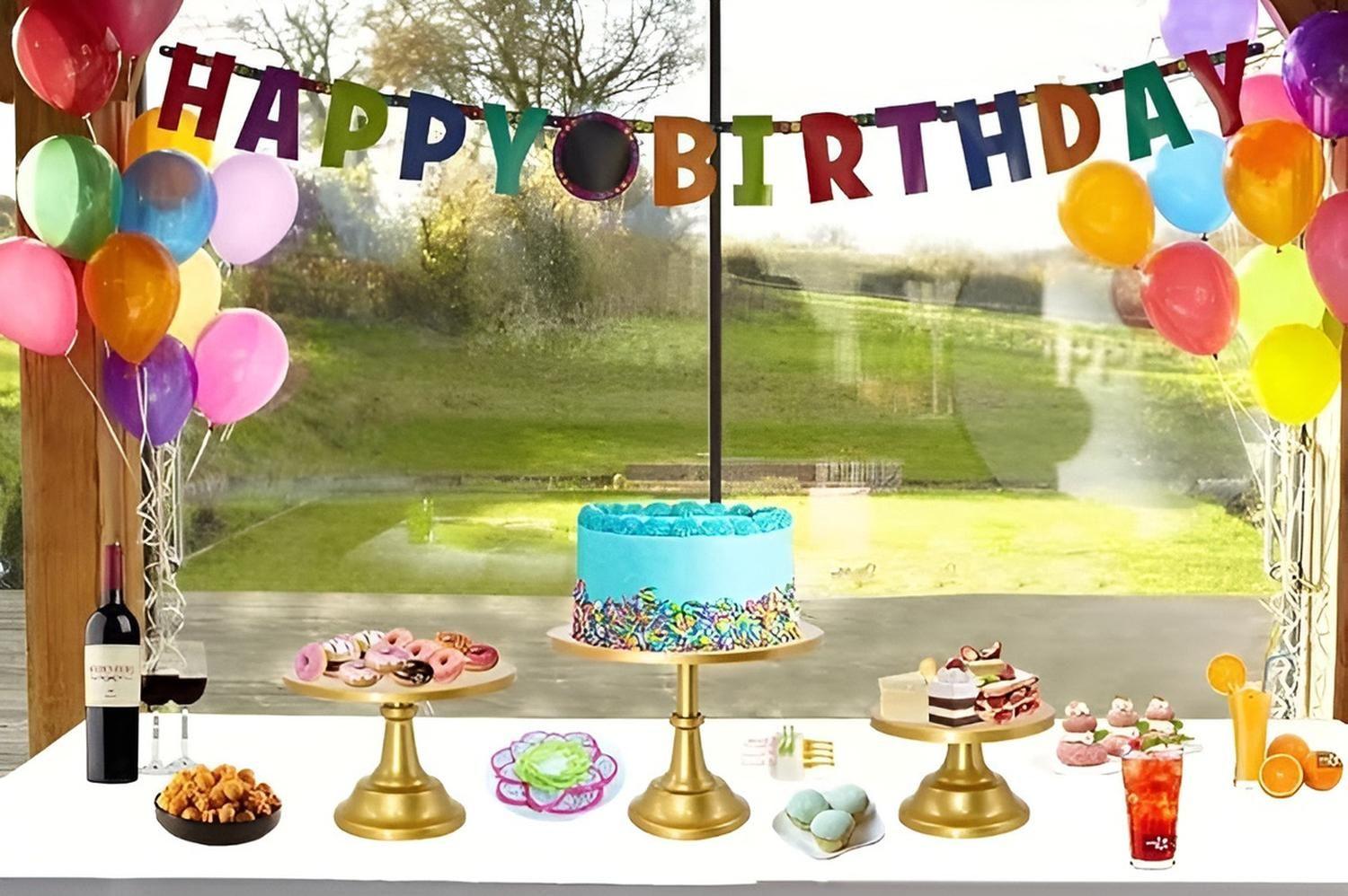 Set 3 Porta Cupcake Base Para Tortas Porta Tortas Exhibicion Dorado-1