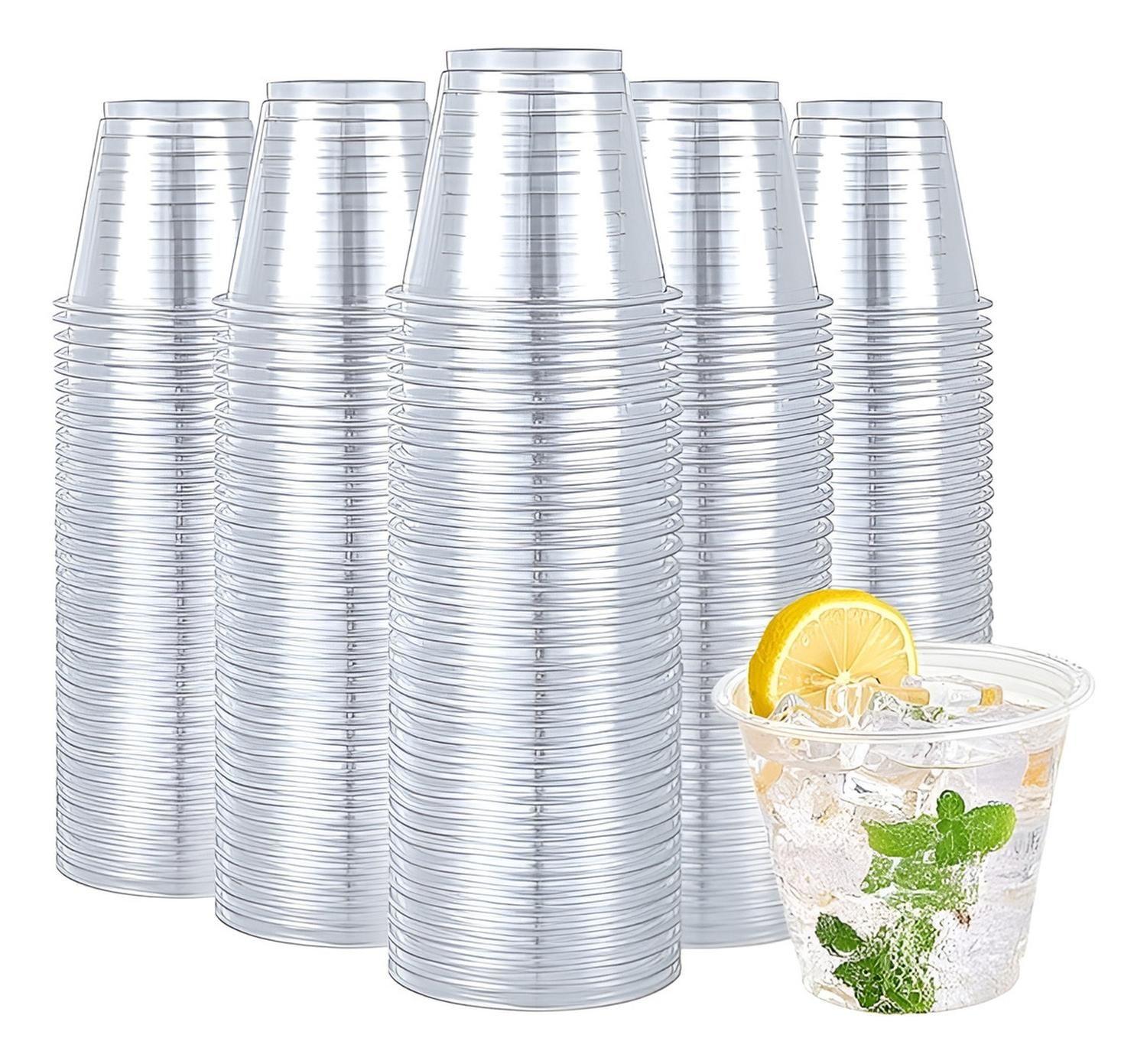 250 Vaso Plasticos Vasos Desechables Vaso Pequeño 148ml 5oz Transparente-0