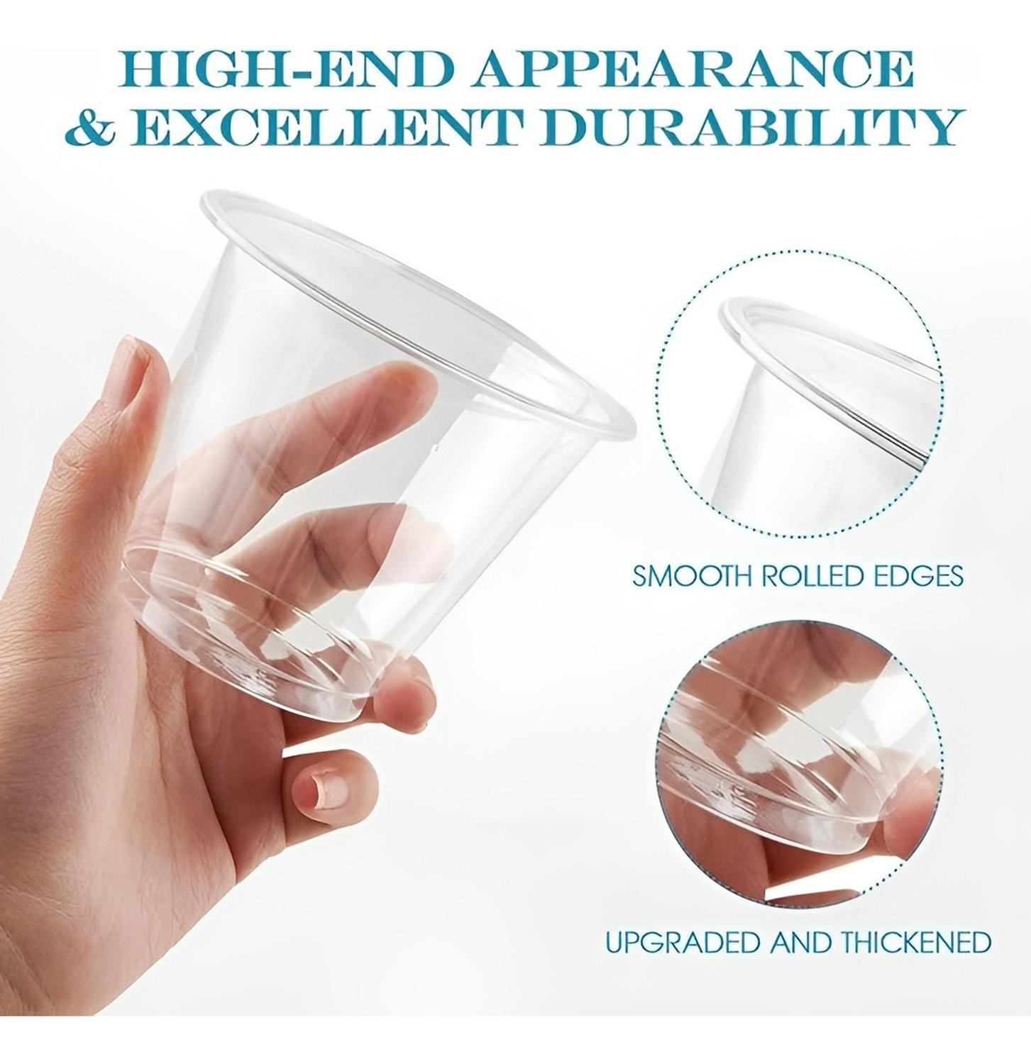 250 Vaso Plasticos Vasos Desechables Vaso Pequeño 148ml 5oz Transparente-6