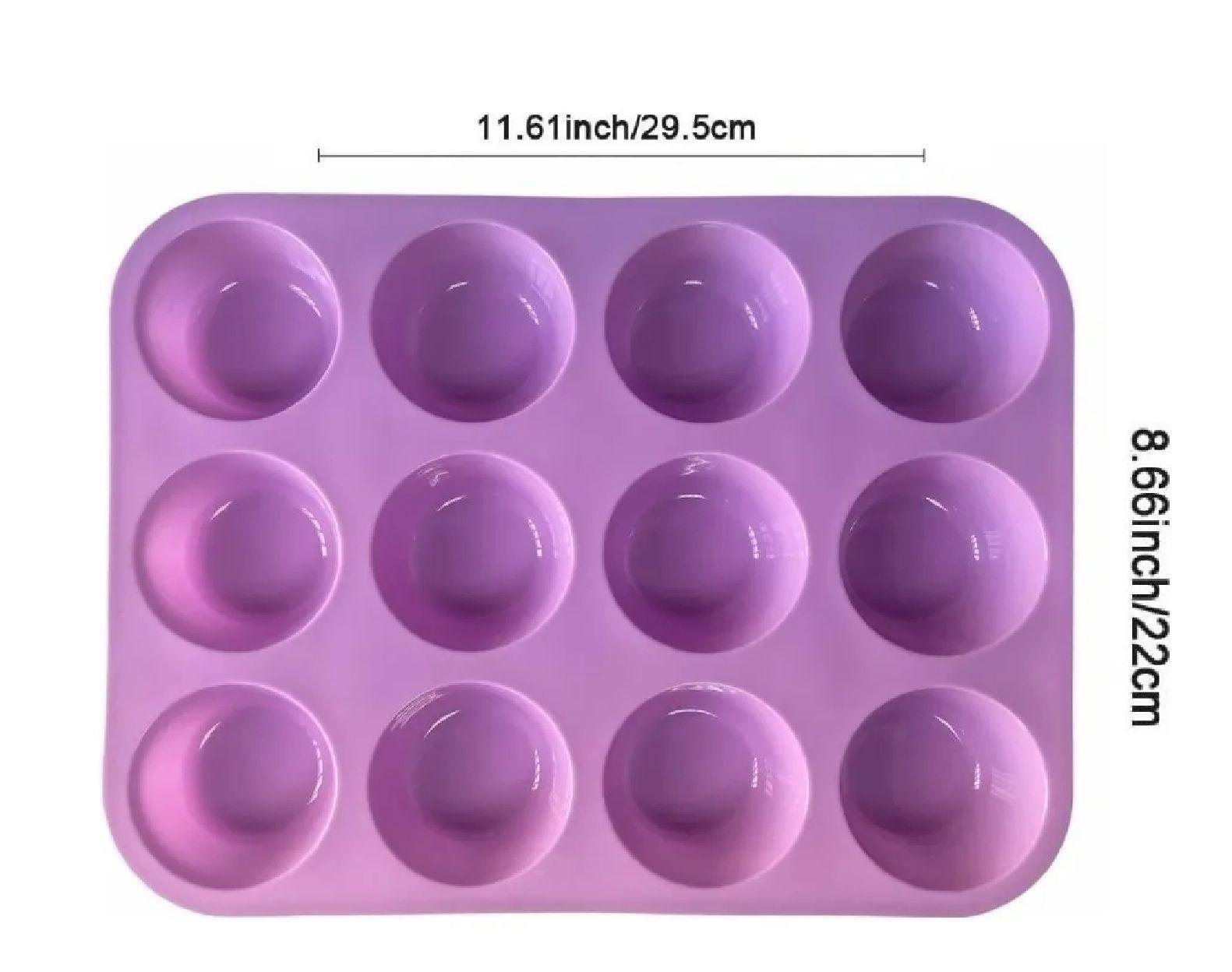 Pack X2 Molde Cupcakes Molde 12 Magdalena Molde Muffin 12-1