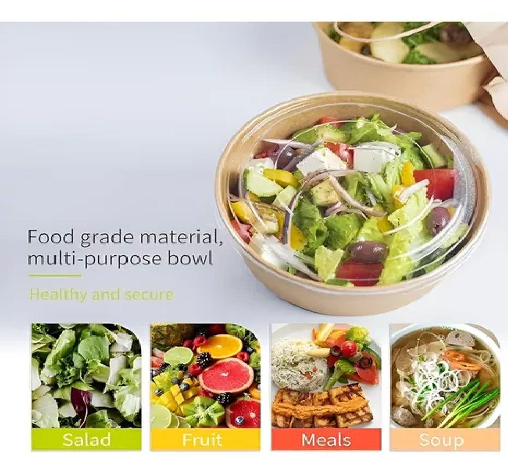 X200 Bowl Con Tapa Bowls Plastico Envases Bowl Kraft 750 Cc-6