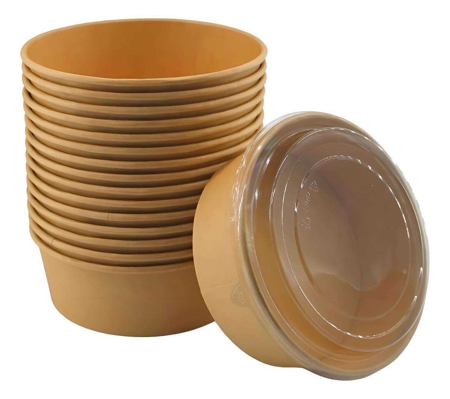 X200 Bowl Con Tapa Bowls Plastico Envases Bowl Kraft 750 Cc Bowl Ensalada Bowl Desechable Carton Bow-4